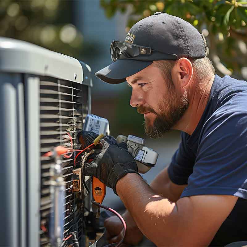 tech installing ac unit
