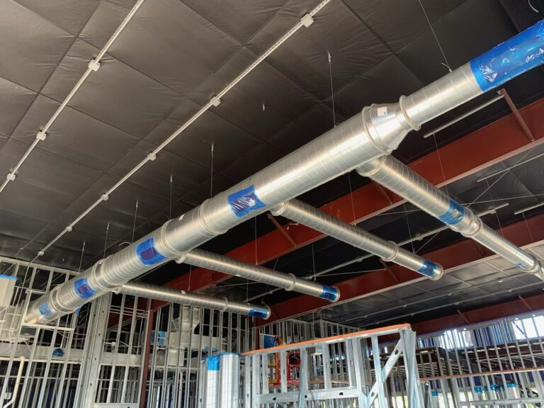 commercial gallery - new build ceiling ducts